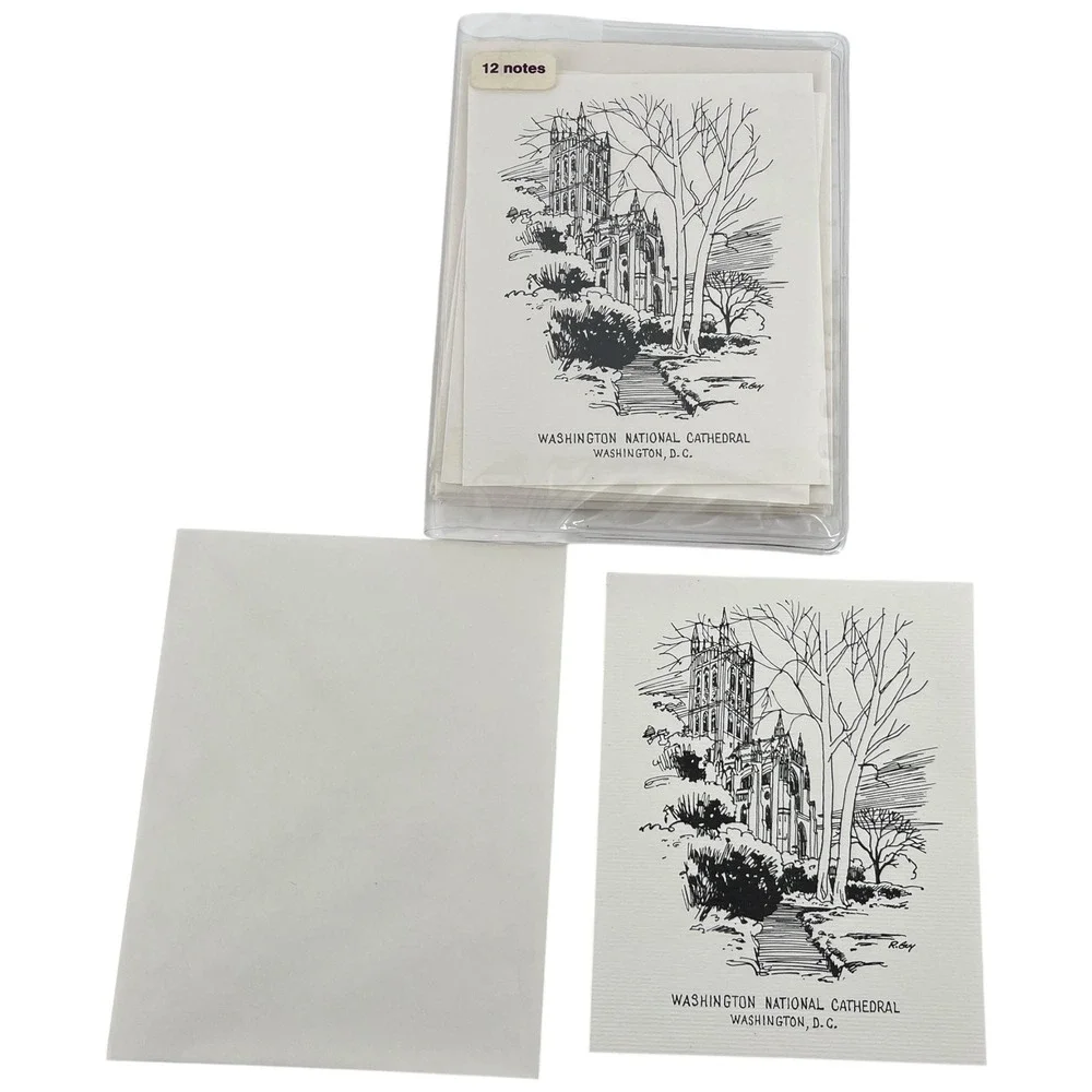 Richard Guy Washington National Cathedral Note Cards Set of 12 Sketch Art D.C.